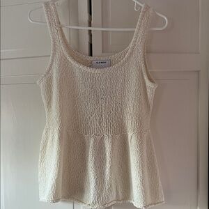 Old Navy Ivory Knit Tank Top